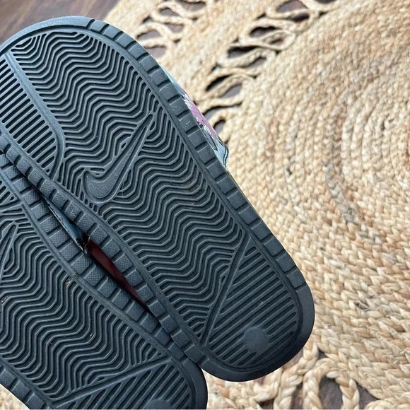 Women 5M Nike Benassi JDI Print Slide Sandals Anyhracite/Topaz Mist - Picture 3 of 4